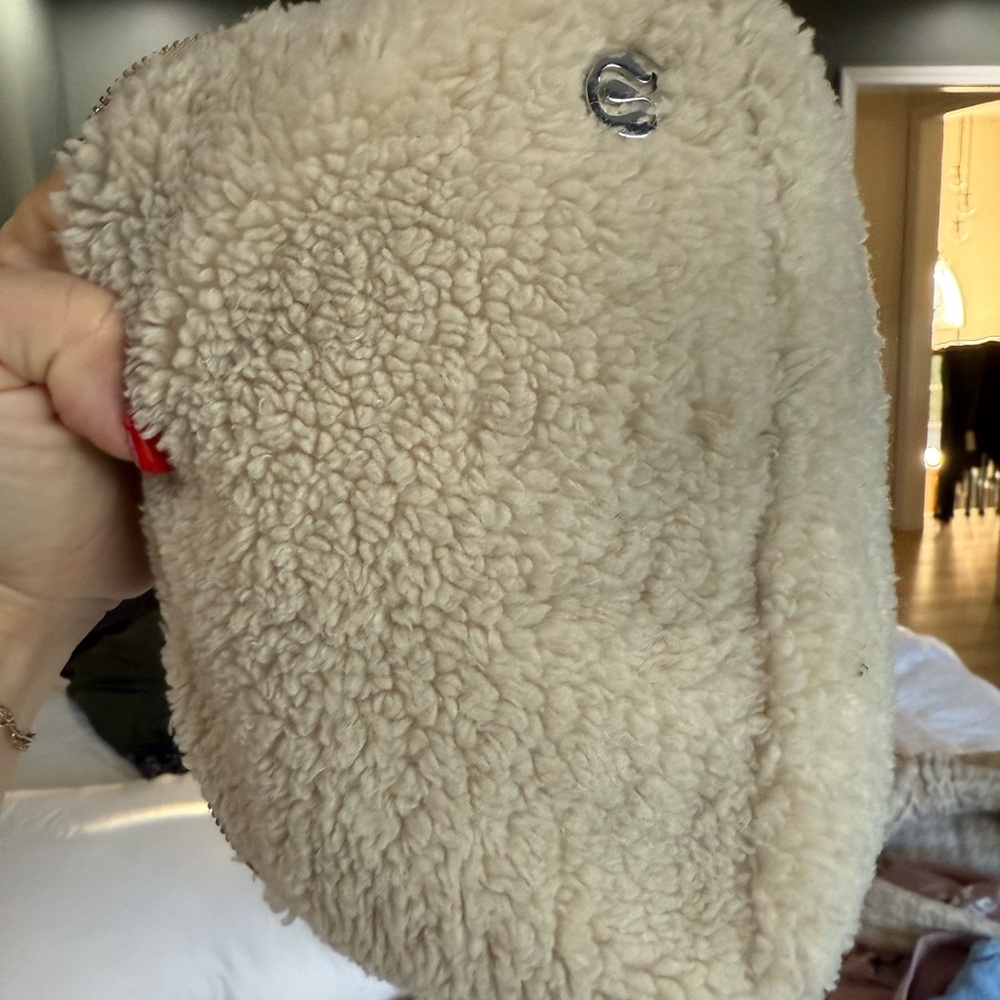 Lululemon Cream Sherpa Crossbody Bag
